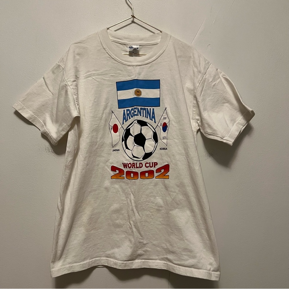 Vintage‎ 2002 FIFA World Cup Argentina Korea Japan World Cup T-shirt Size Medium